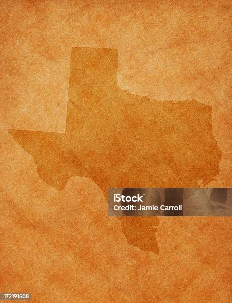 State Series Texas Stock Photo - Download Image Now - Map, Old, Texas