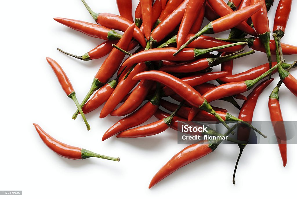 Hot Chili - Zbiór zdjęć royalty-free (Białe tło)