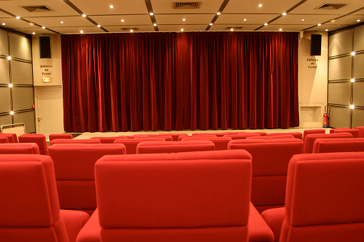 Empty seats of a theater