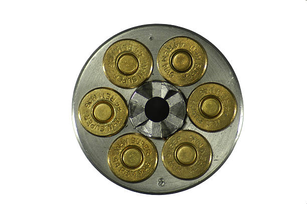 full cylinder cylinder loaded with 44 Magnum bullets bullet cartridge photos stock pictures, royalty-free photos & images