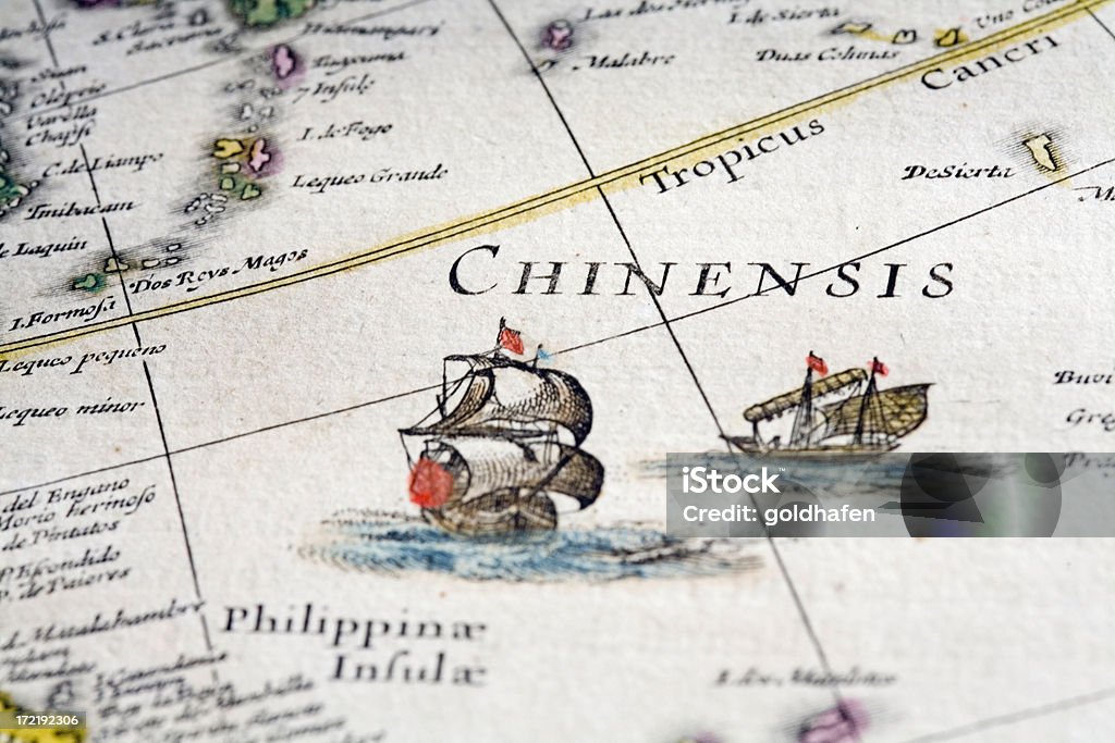 Chinesisches Meer - Lizenzfrei 18. Jahrhundert Stock-Illustration