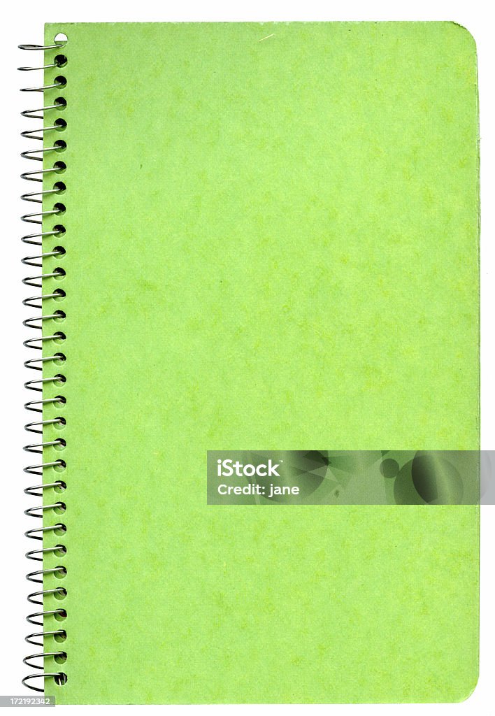 Verde em espiral - Royalty-free Caderno de notas Foto de stock