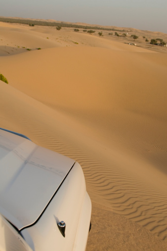Al Khatim Desert in the United Arab Emirate of Abu Dhabi on a safari through the desert.
