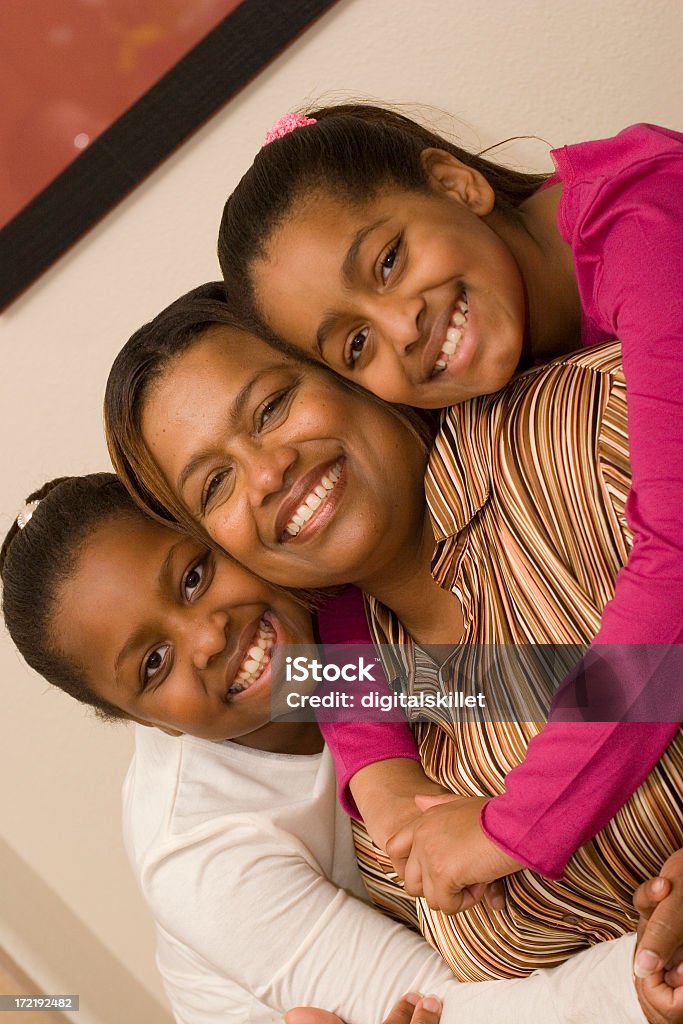 Eu e os meus filhas - Royalty-free Abraçar Foto de stock
