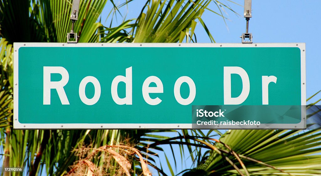 Straßenschild der Rodeo Drive, Beverly Hills, Kalifornien - Lizenzfrei Beverly Hills Stock-Foto