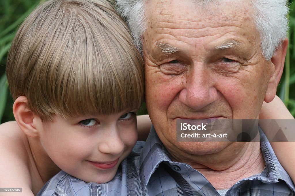 Großvater und Enkel - Lizenzfrei Aktiver Senior Stock-Foto