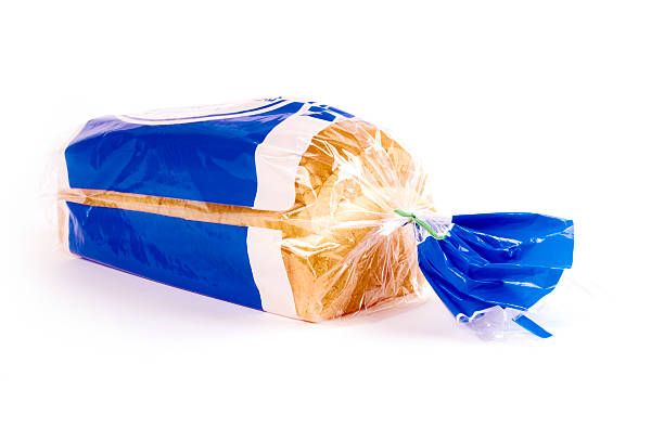 Bag of White Bread Front stock photo