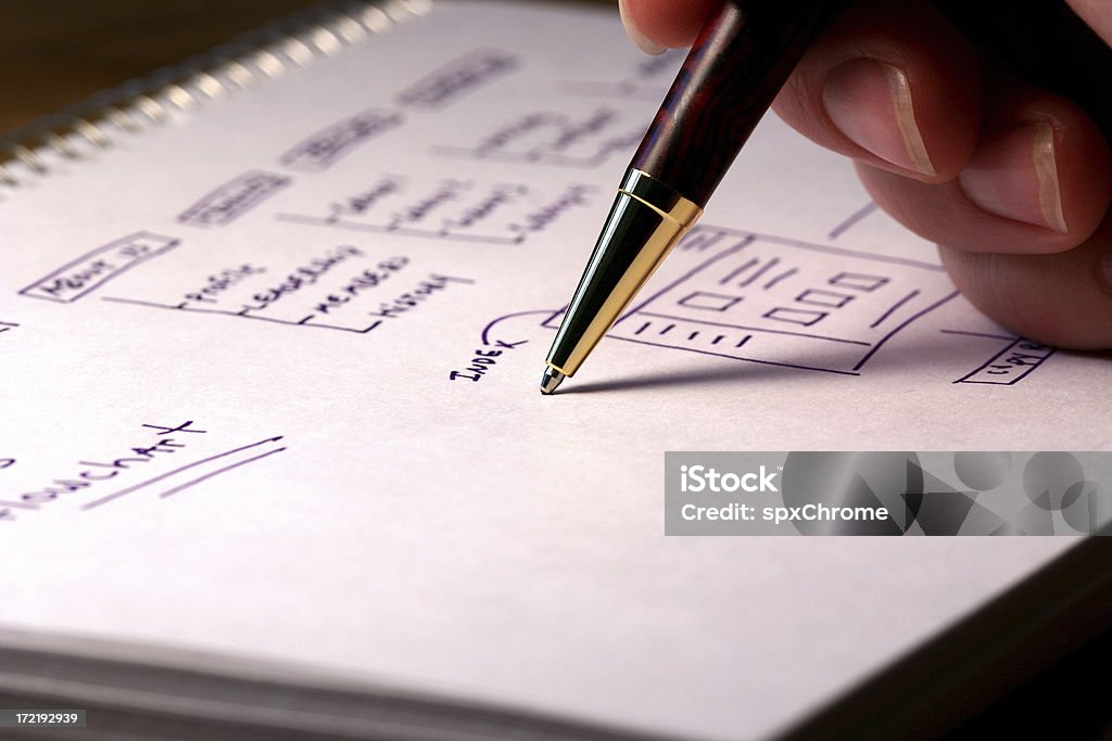 Diagrama de fluxograma de dados - Royalty-free Fluxograma Foto de stock