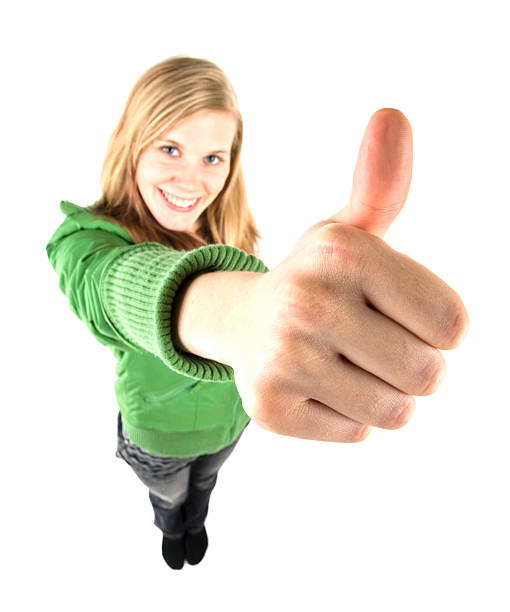Girl showing thumb up!