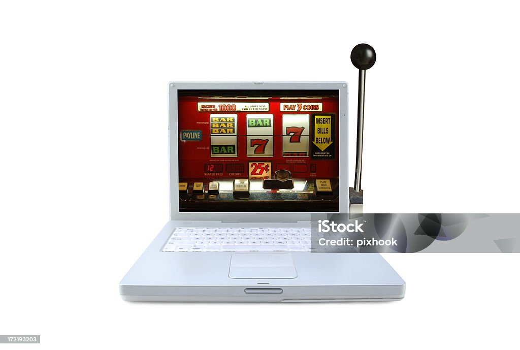 Gioco d'azzardo Online - Foto stock royalty-free di Slot-machine