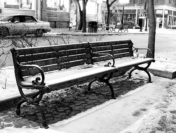 winnipeg de invierno - canada main street manitoba winnipeg fotografías e imágenes de stock