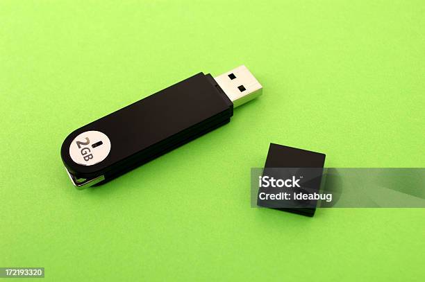 2gb Flash Drive Stock Photo - Download Image Now - Colored Background, Computer Equipment, Computer Network