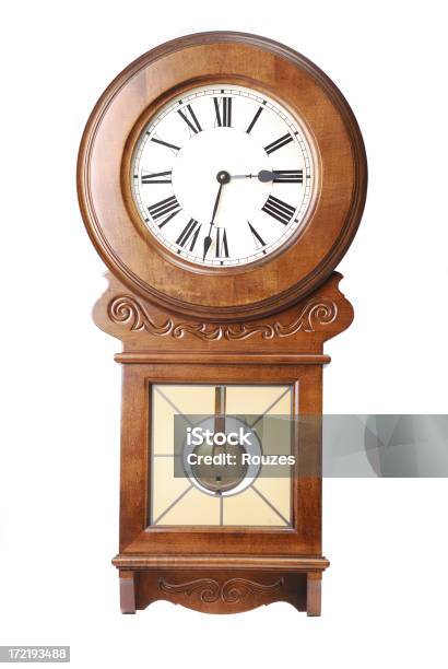 Wall Clock Stock Photo - Download Image Now - Antique, Brown, Clock