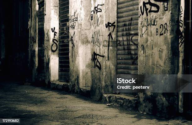 Backstreet Stock Photo - Download Image Now - Alley, Graffiti, Dark