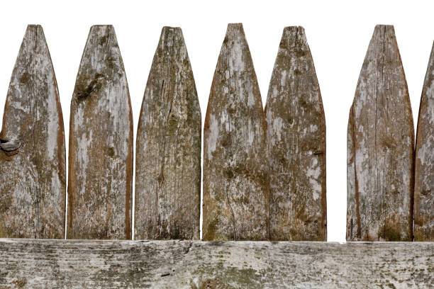 istock Old wooden picket fence 172193756