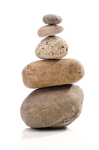 pebbles 쌓다 - cairn stacking stone rock 뉴스 사진 이미지