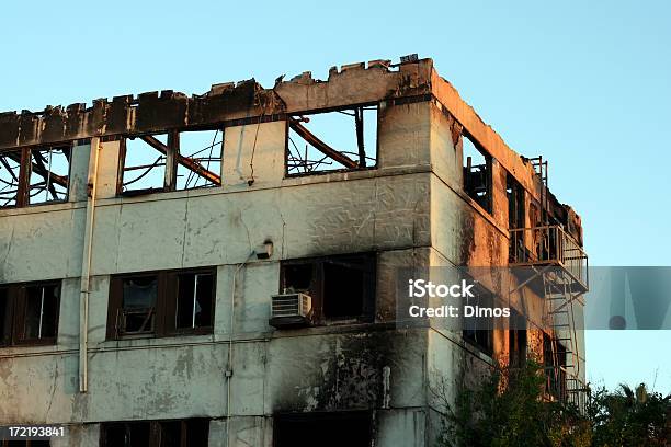 Burned Out Building Stock Photo - Download Image Now - Built Structure, Burning, Burnt