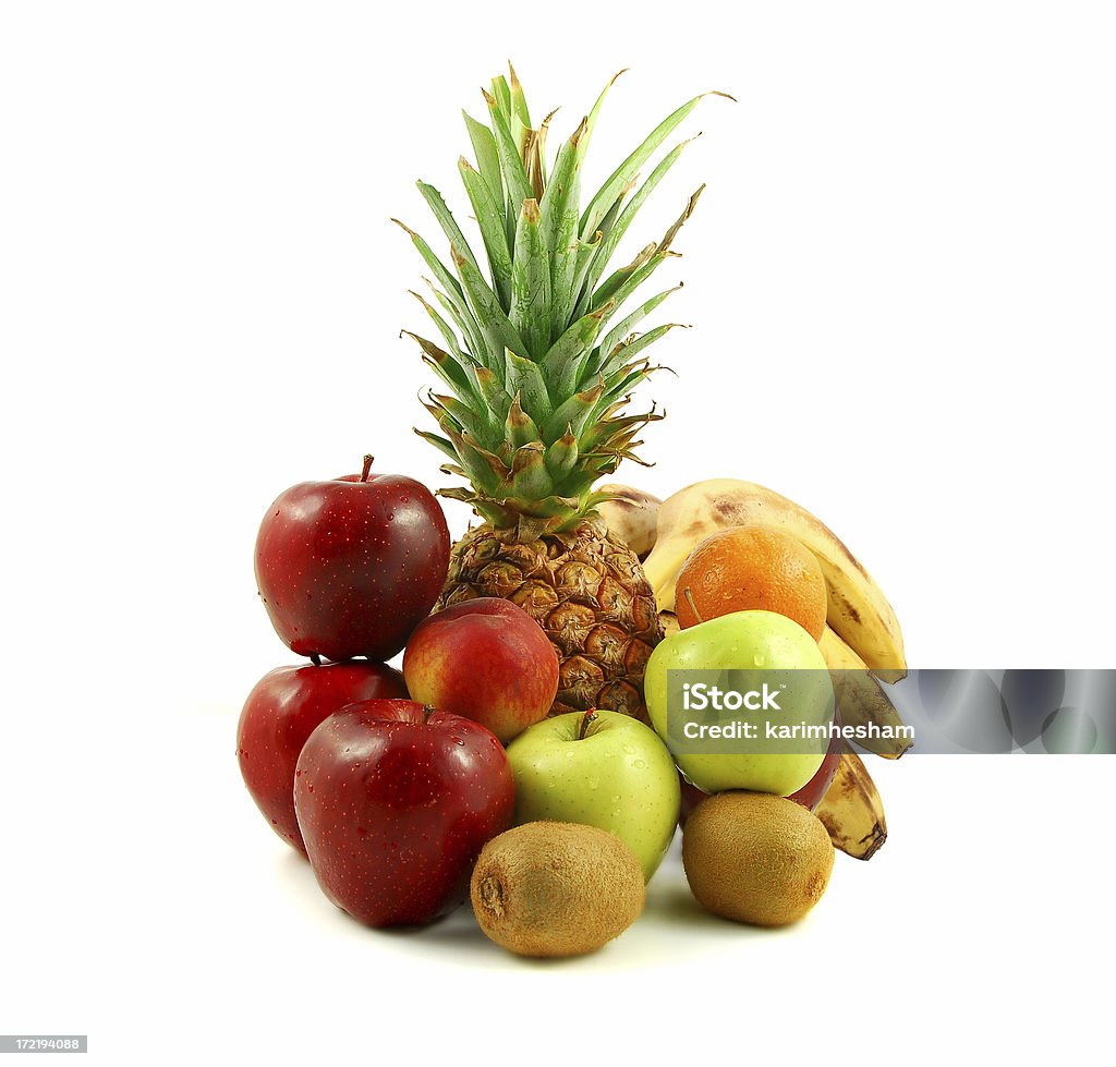 Kosz owoców serii - Zbiór zdjęć royalty-free (Ananas)