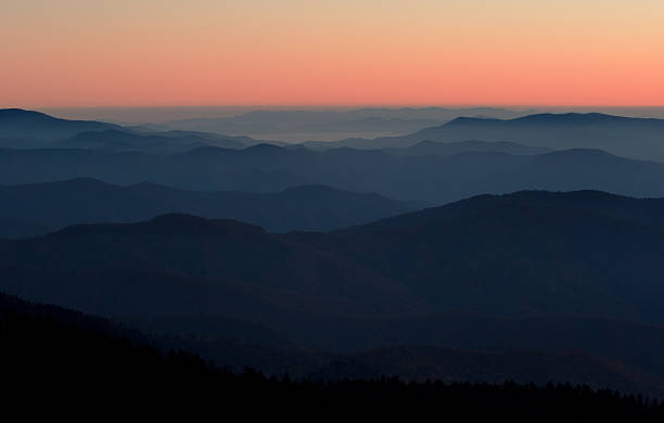Smokey Mountain Sunrise stock photo