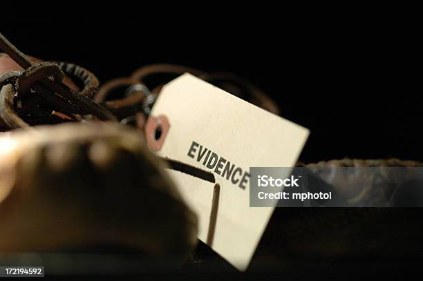 Evidence Tag Stock Photo - Download Image Now - Authority, Beauty, Black Background