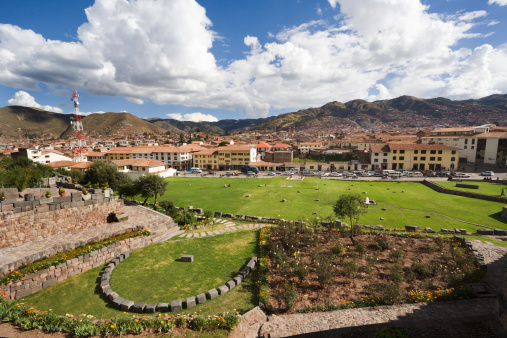 Subject: The skline of the city of Cuzco in the Peruvian Andes