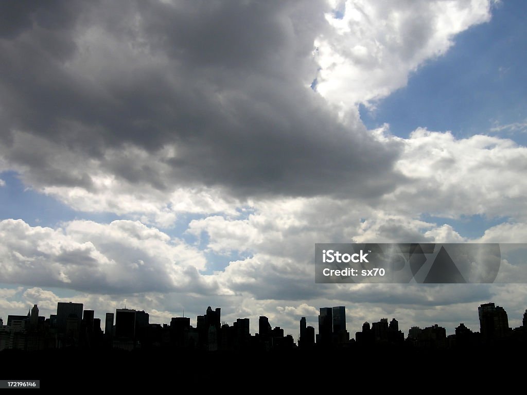 New York City skyline silhouette - Lizenzfrei Bauwerk Stock-Foto