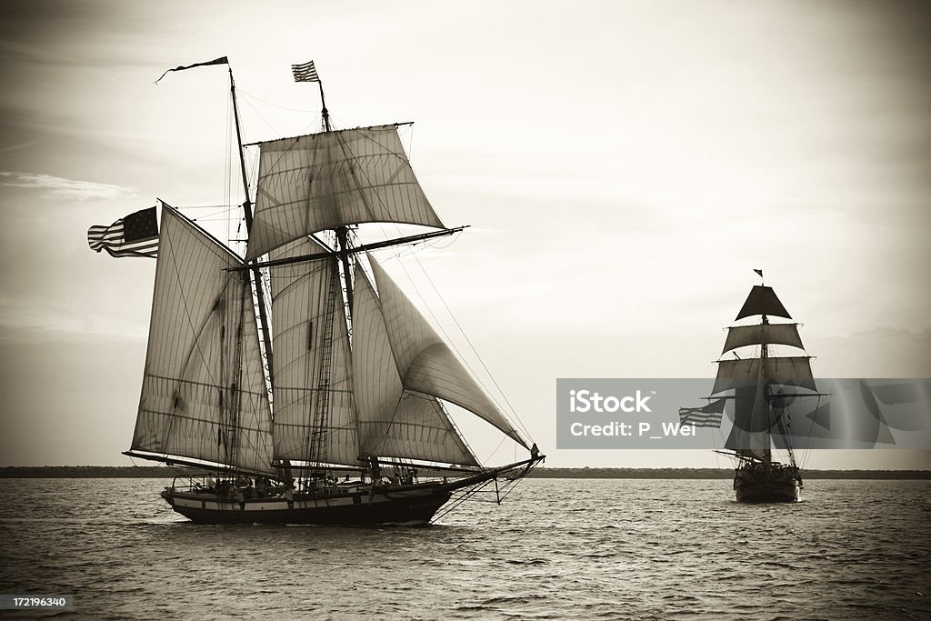 Tall Ships am sail - Lizenzfrei 17. Jahrhundert Stock-Foto