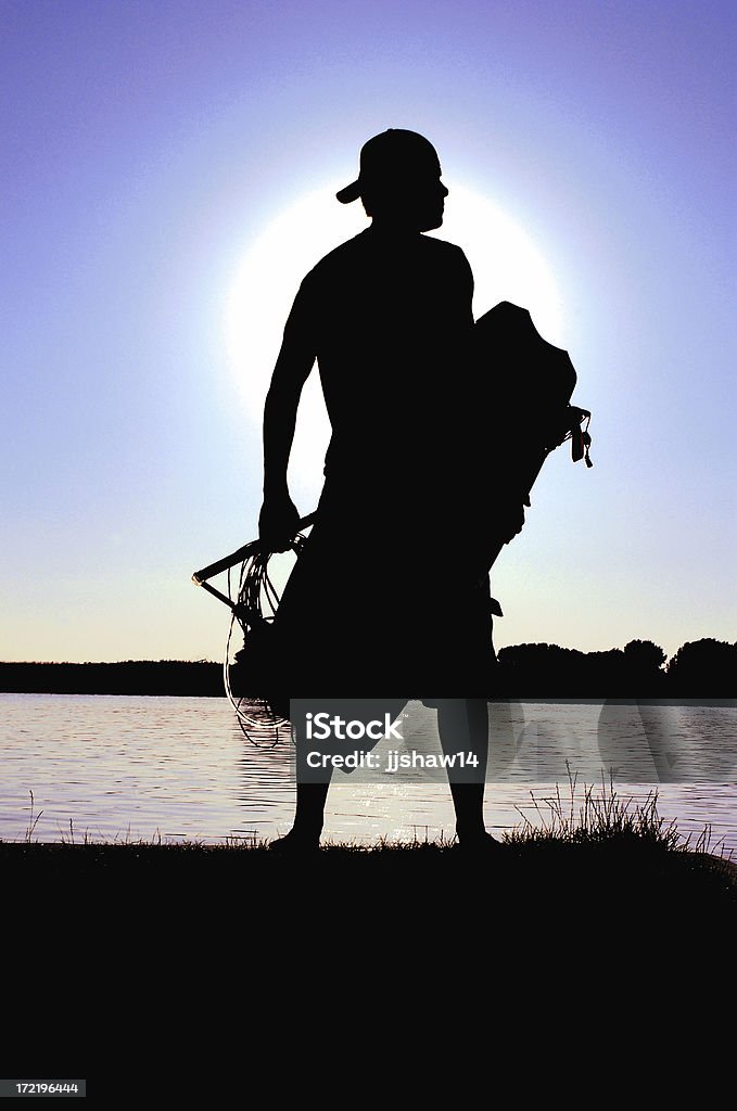 Wakeboarder silueta - Foto de stock de 2003 libre de derechos