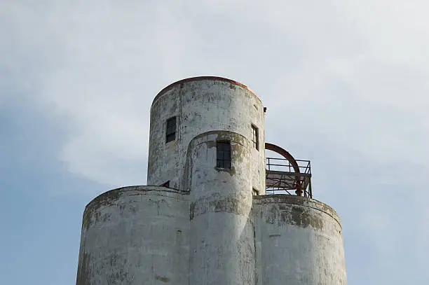 "Grain Silo in New Jersey , USA.Old Industrial building."
