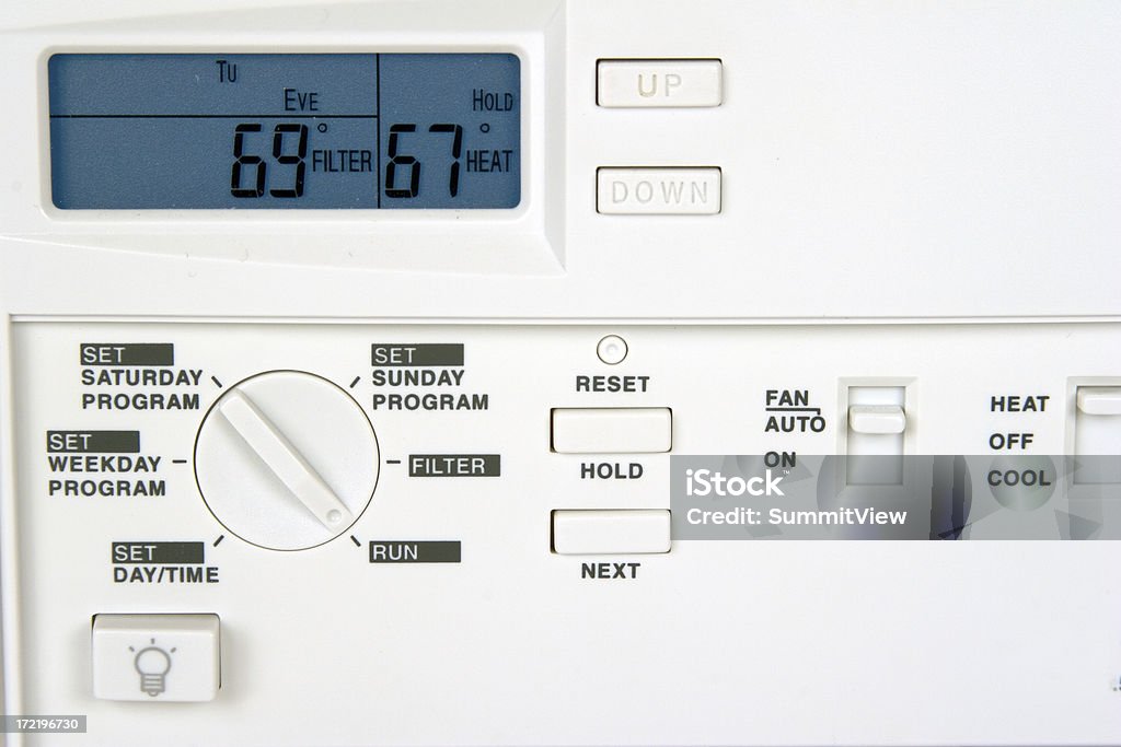 Termostato programable - Foto de stock de Calefacción del hogar libre de derechos