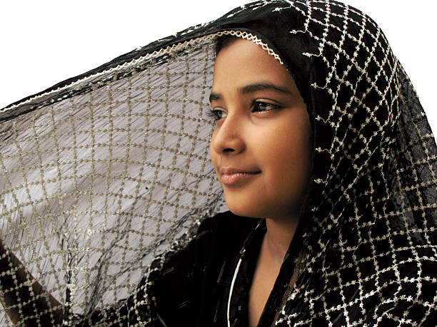 menina muçulmana - hijab profile teenager islam - fotografias e filmes do acervo