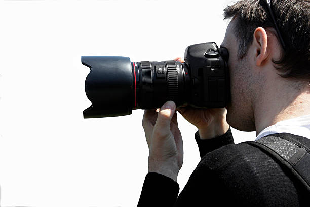 istock Male Professional Photographer with Large Lens 172196833