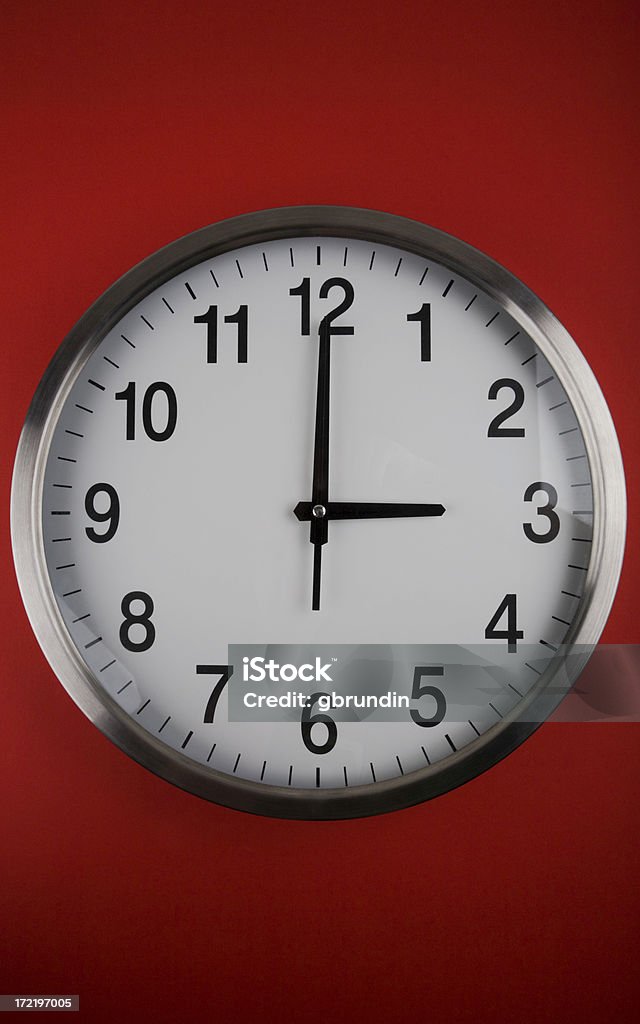 Tre ore - Foto stock royalty-free di Orologio a muro