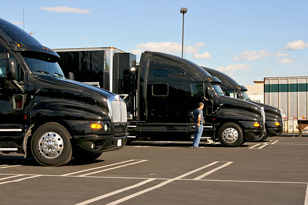 istock Alone Trucker to His Truck 172197023