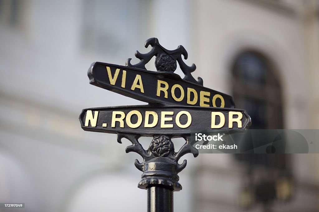 Rodeo Drive Street Sign - Lizenzfrei Los Angeles Stock-Foto