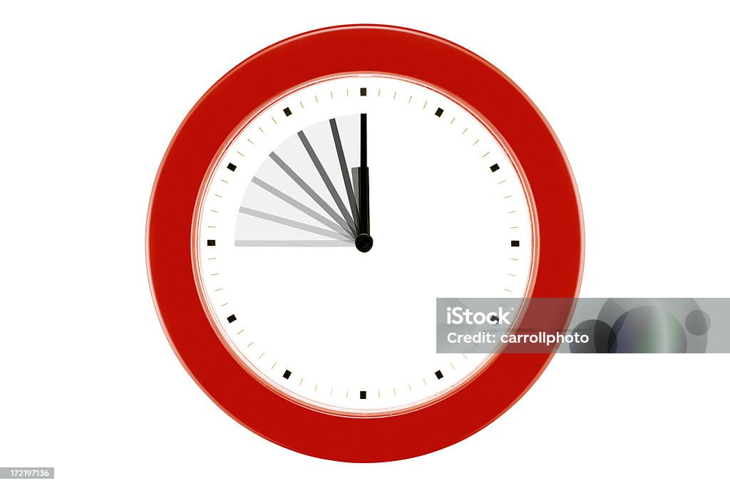 Le temps passe vite&nbsp;! isolé Horloge murale - Photo de Grande aiguille libre de droits