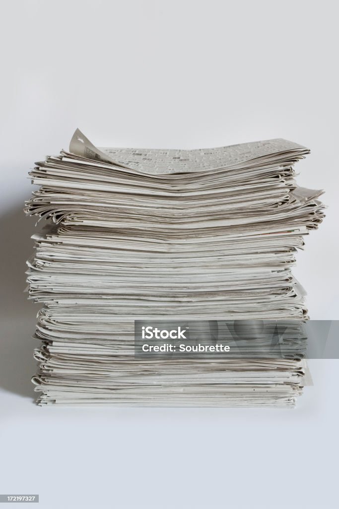 Newspapers A stack of newspapers Bunch Stock Photo