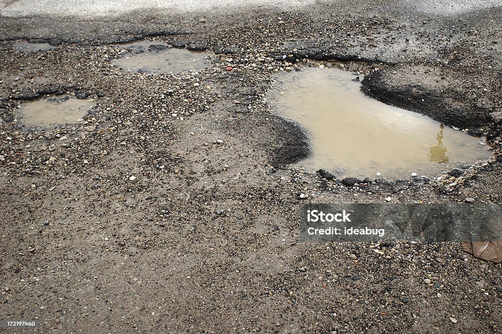 Pothole danos - Royalty-free Acabado Foto de stock