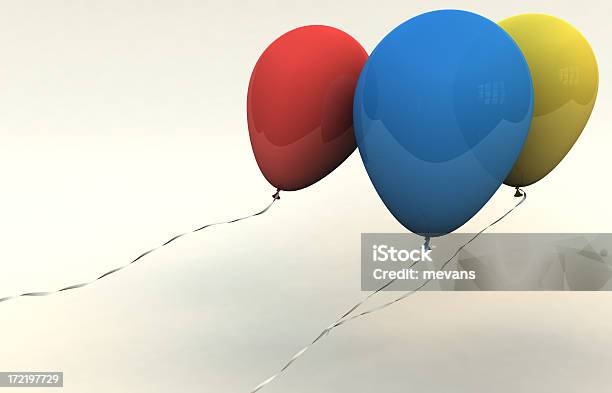 Foto de Balões e mais fotos de stock de Tridimensional - Tridimensional, Amarelo, Azul