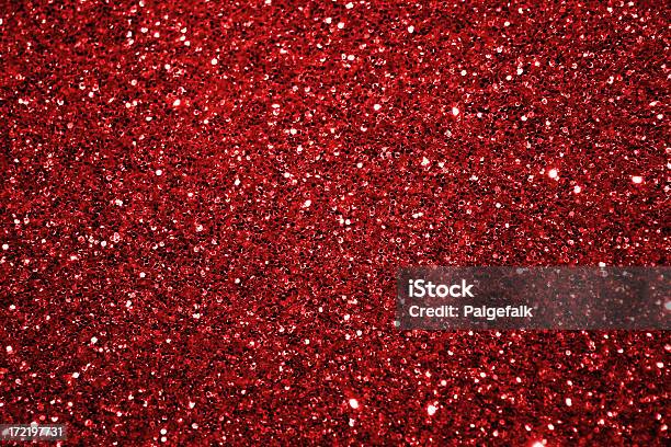 Red Glitter - zdjęcia stockowe i więcej obrazów Brokat - Wyposażenie artysty i rzemieślnika - Brokat - Wyposażenie artysty i rzemieślnika, Czerwony, Tekstura