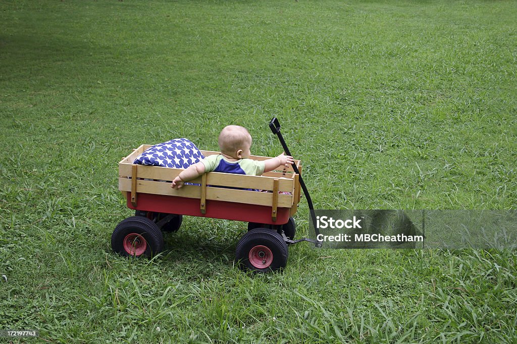 Baby und Wagon - Lizenzfrei Flagge Stock-Foto