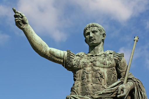 Statue of Caesar Augustus in Rome, Italy