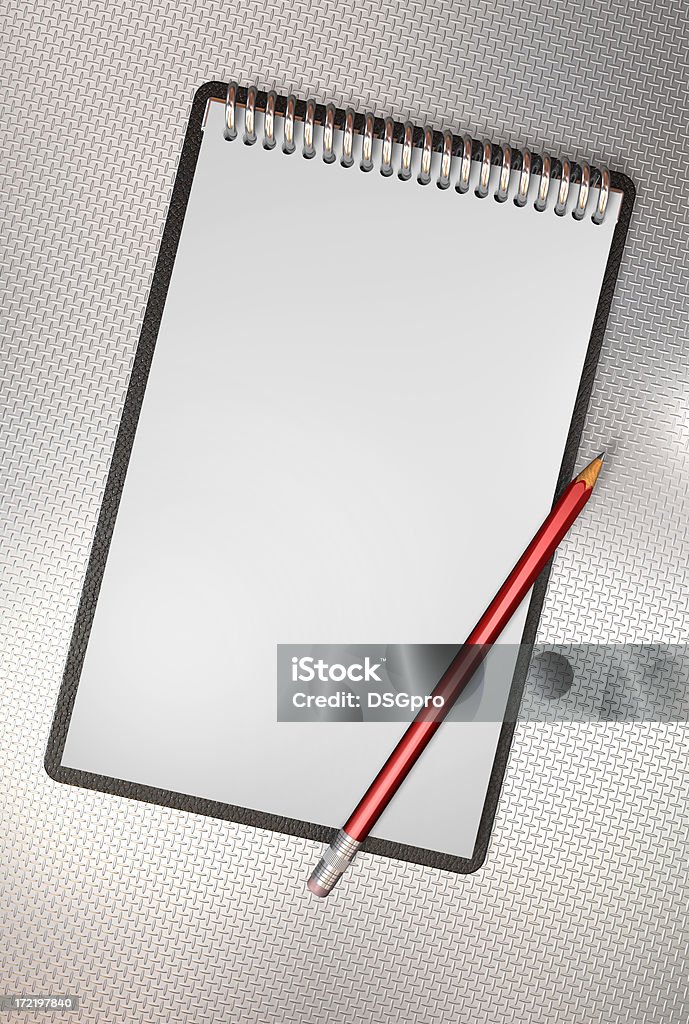 Alluminio nota libro - Foto stock royalty-free di Agenda