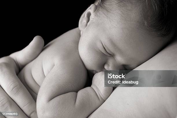 Sleep In Heavenly Peace Stock Photo - Download Image Now - Baby - Human Age, Black And White, Newborn