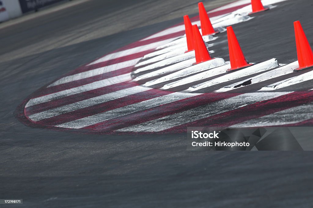 Race track Ecke mit Hütchen - Lizenzfrei Ecke eines Objekts Stock-Foto