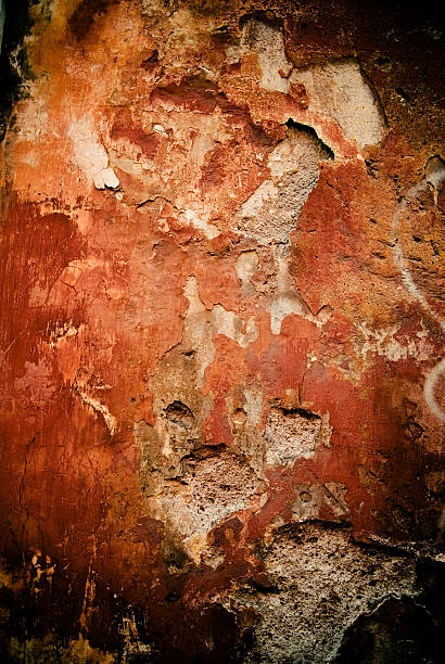 roman muro rosso - it01 foto e immagini stock