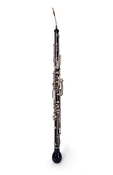 "Yes folks, this funny instrument with a skinny bare thingie on one end and a bulb on the other is an English horn. Use it this image with confidence; I play the thing and this is what it really is."