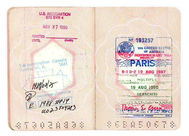 istock French Passport with stamps 172198668