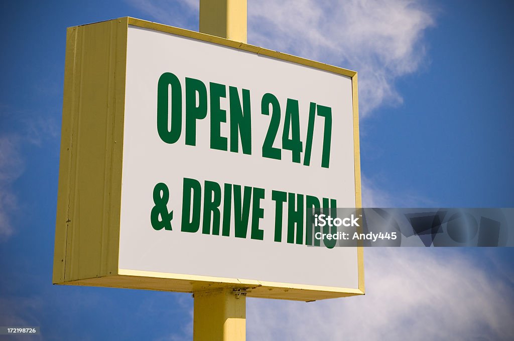 Placa de Drive thru - Royalty-free Abstrato Foto de stock