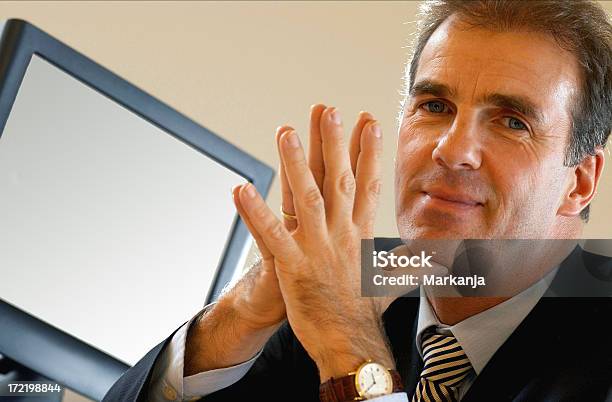 Man And His Screen Stock Photo - Download Image Now - Adult, Adults Only, Beautiful People
